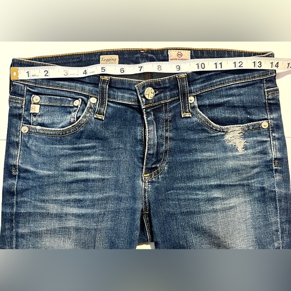 AG Adriano Goldschmied Women’s Distressed Blue Jeans Size 26R - Picture 11 of 16